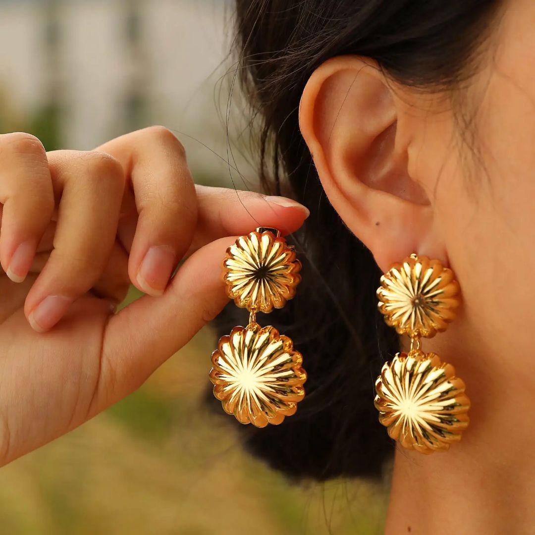 Double Round Earring