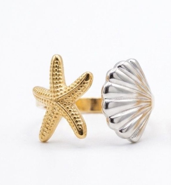Star & Snail- Ring
