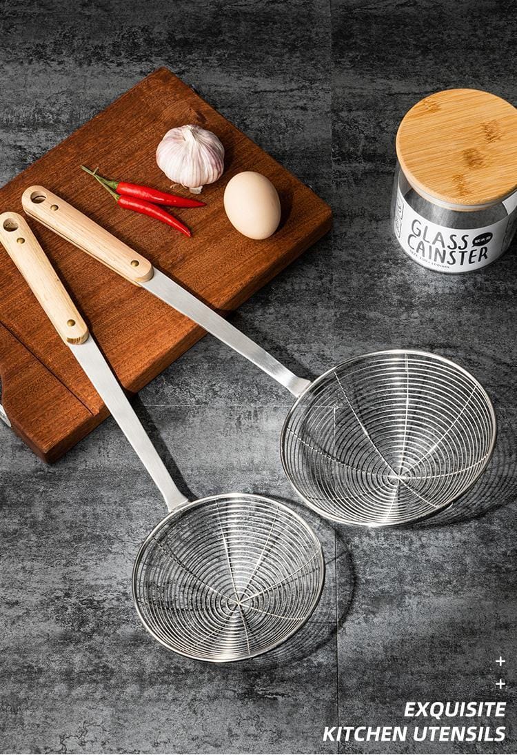 Stainless Steel Wire Skimmer Spoon with Handle