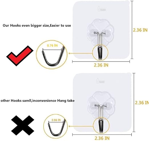 Self Adhesive Plastic Wall Hooks-1Pcs