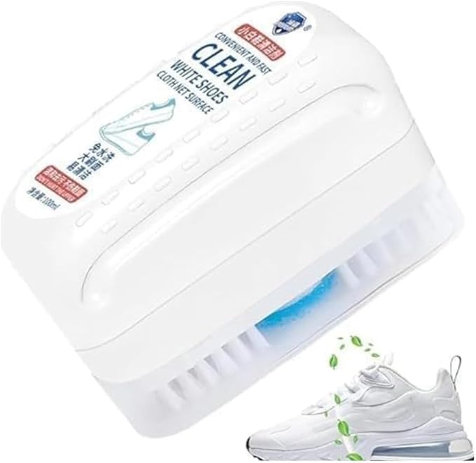 HAPPY HOME White Shooz Cleaning Brush with Cleaning Liquid