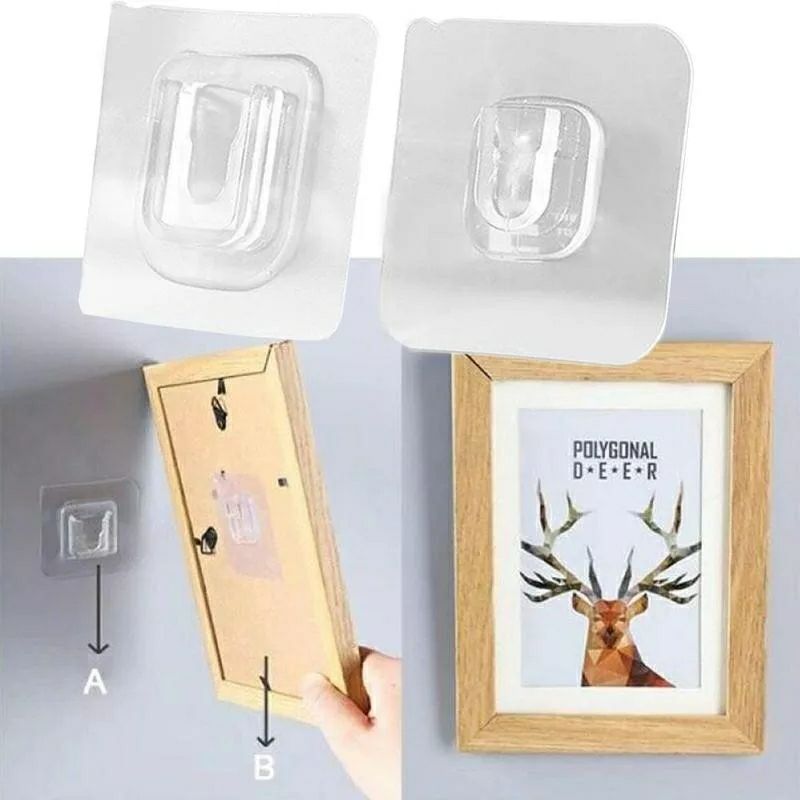 Male/Female Plastic Wall Hooks Self Adhesive -1Psc