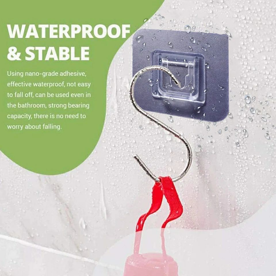 Male/Female Plastic Wall Hooks Self Adhesive -1Psc