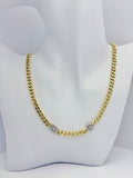 Gold Plated Necklace -multi-stone - 3