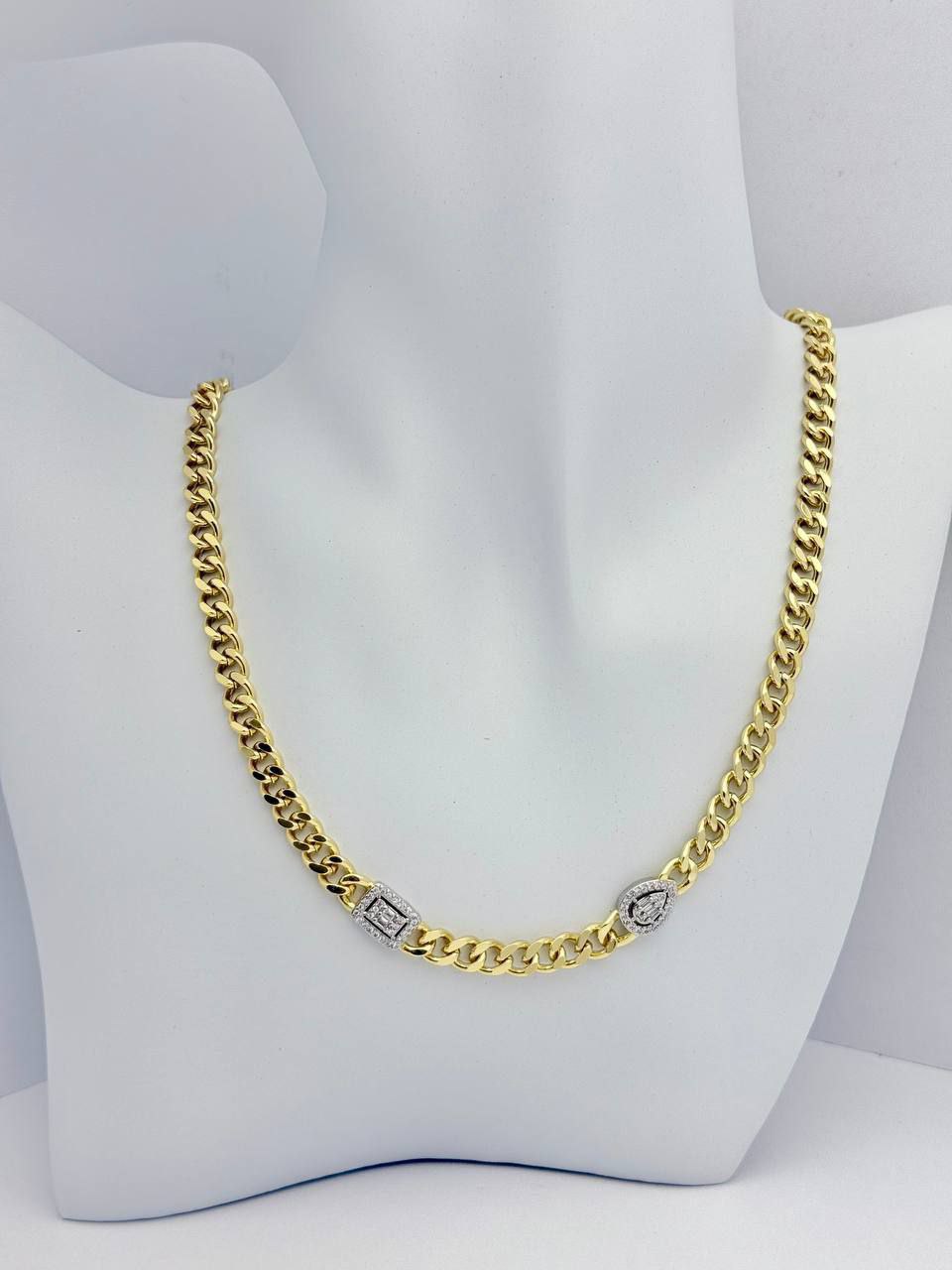 Gold Plated Necklace -multi-stone - 3