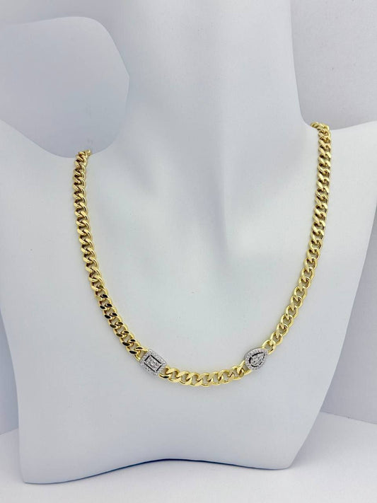 Gold Plated Necklace -multi-stone - 3