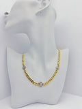 Gold Plated Necklace -multi-stone - 1
