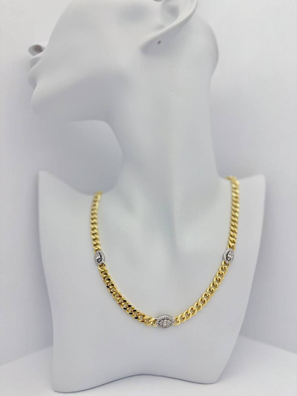 Gold Plated Necklace -multi-stone - 2