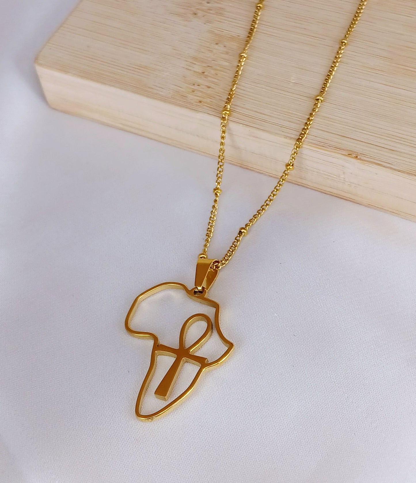 Africa Map Necklace