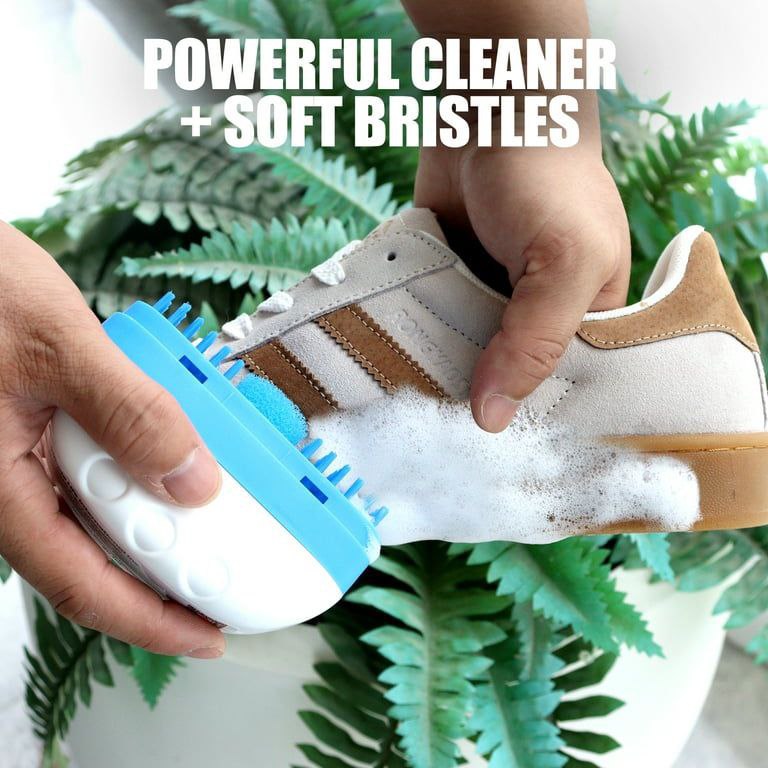 HAPPY HOME White Shooz Cleaning Brush with Cleaning Liquid
