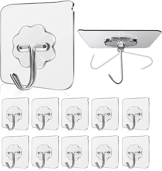 Self Adhesive Plastic Wall Hooks-1Pcs