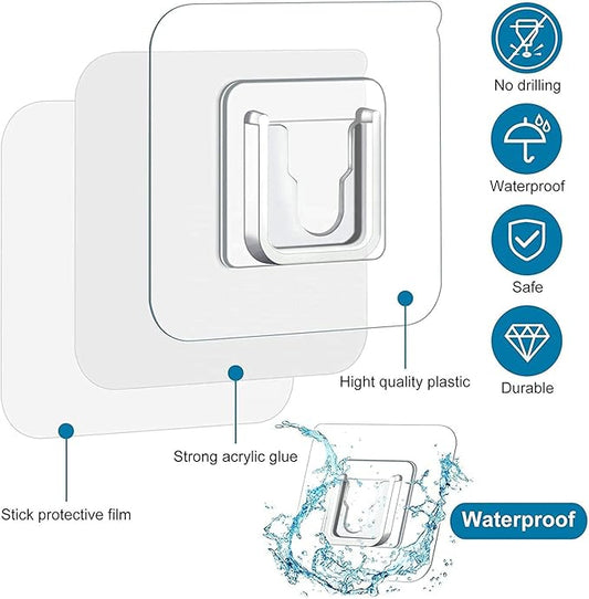 Male/Female Plastic Wall Hooks Self Adhesive -1Psc