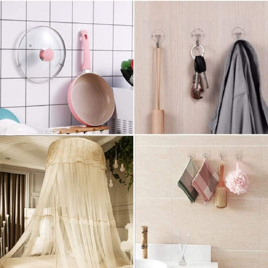 Self Adhesive Plastic Wall Hooks-1Pcs