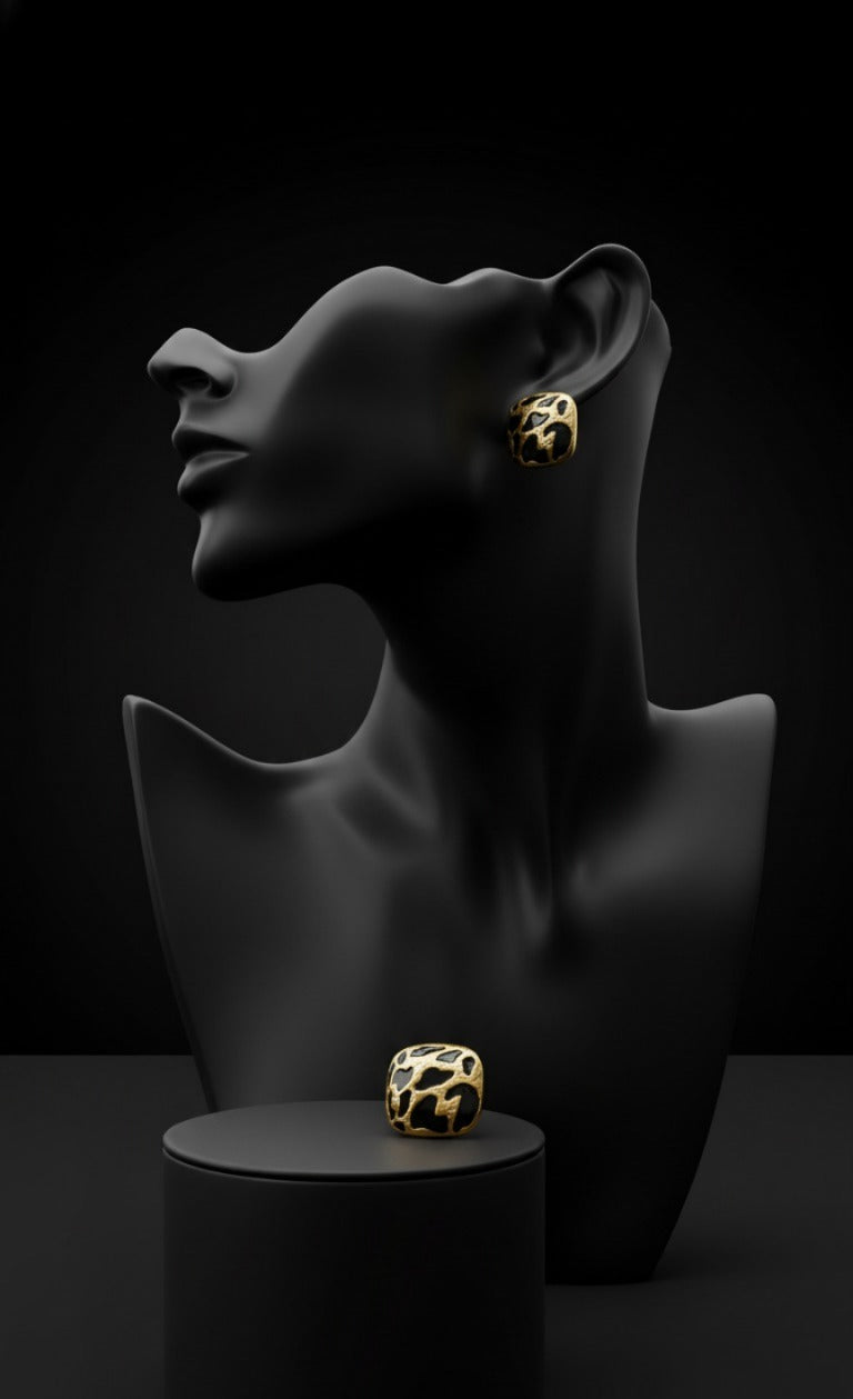 Tiger Gold Plated Earring