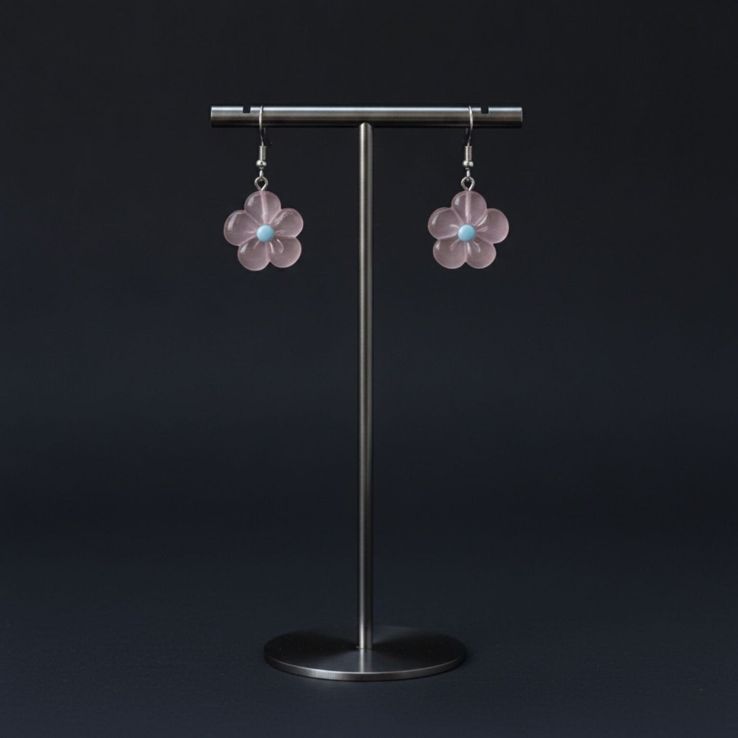 Pink Flower - Earring