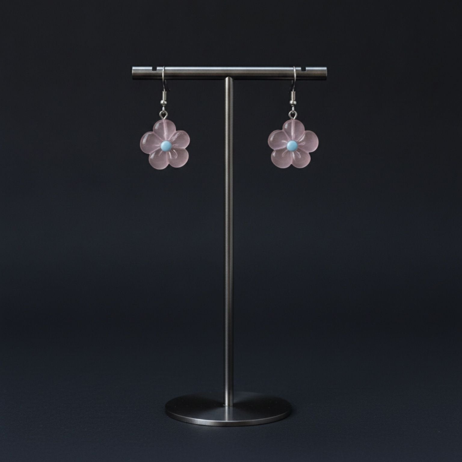 Pink Flower - Earring