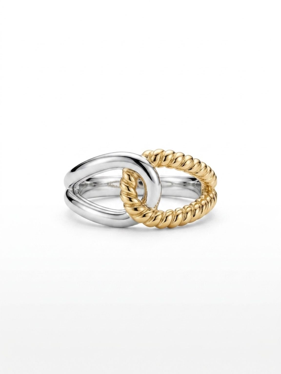Silver & Gold - Ring (free size)
