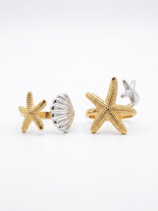 Star & Snail- Ring