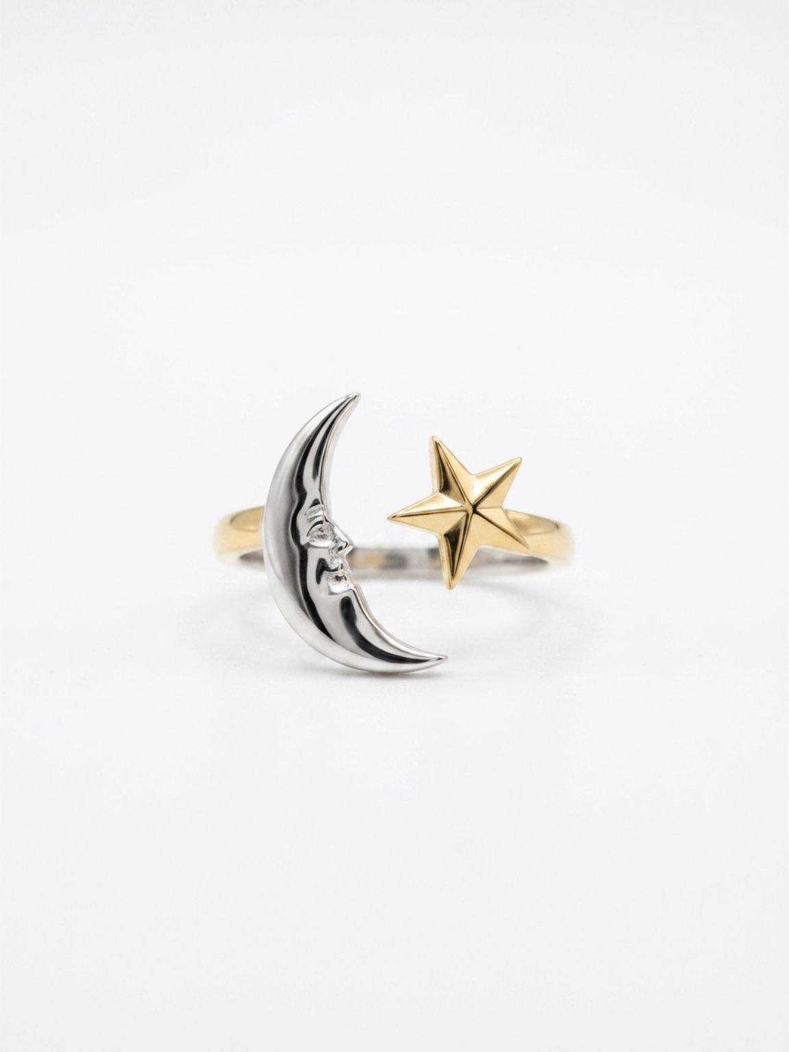 Moon& Star - Ring (free size)