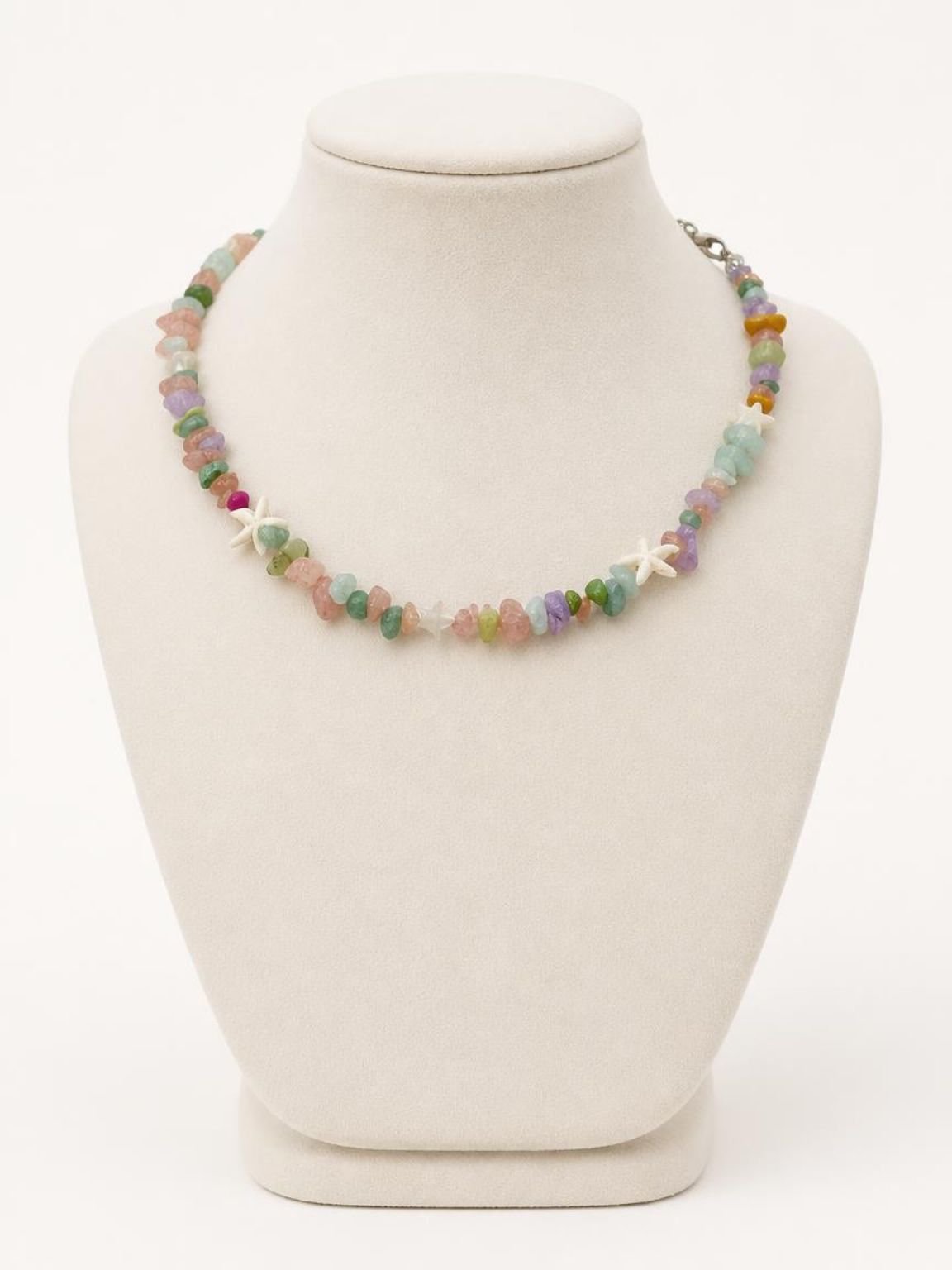 Colored Beads with Stars- Necklace