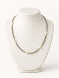 Grey with pearls- Necklace