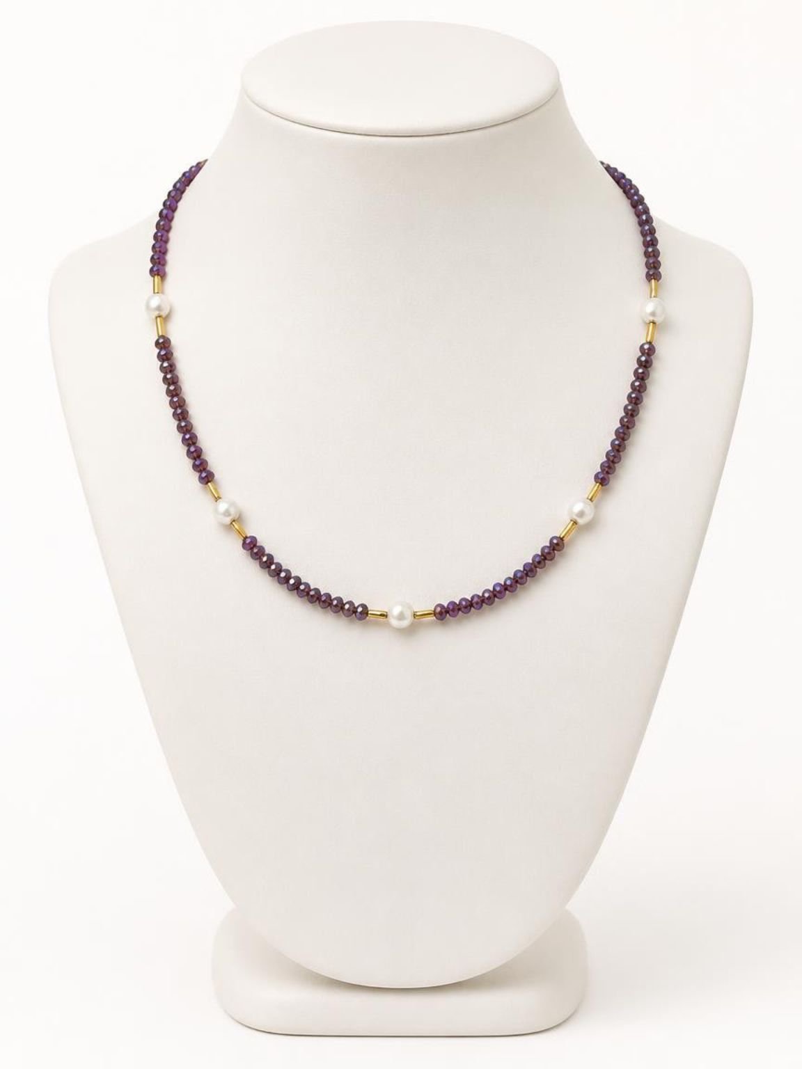 Purple with pearls- Necklace