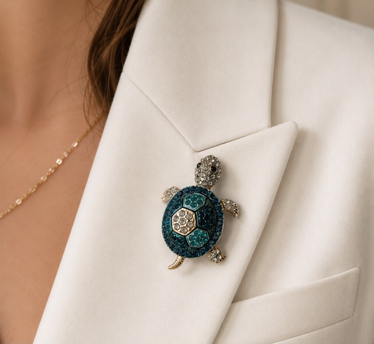 Turquoise Turtle Brouch