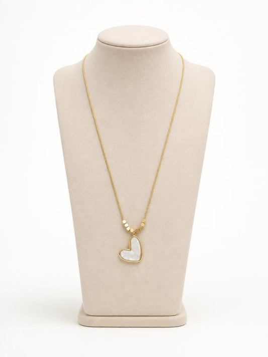 Heart Necklace -White