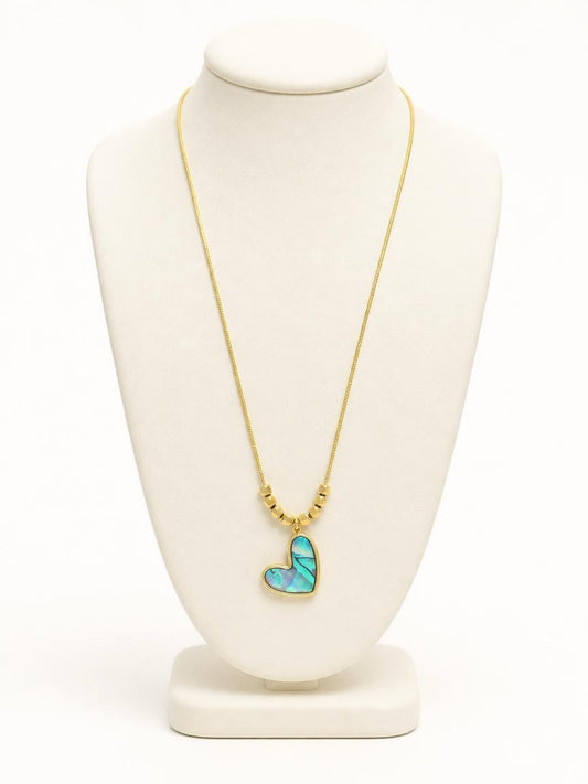 Heart Necklace - Blue