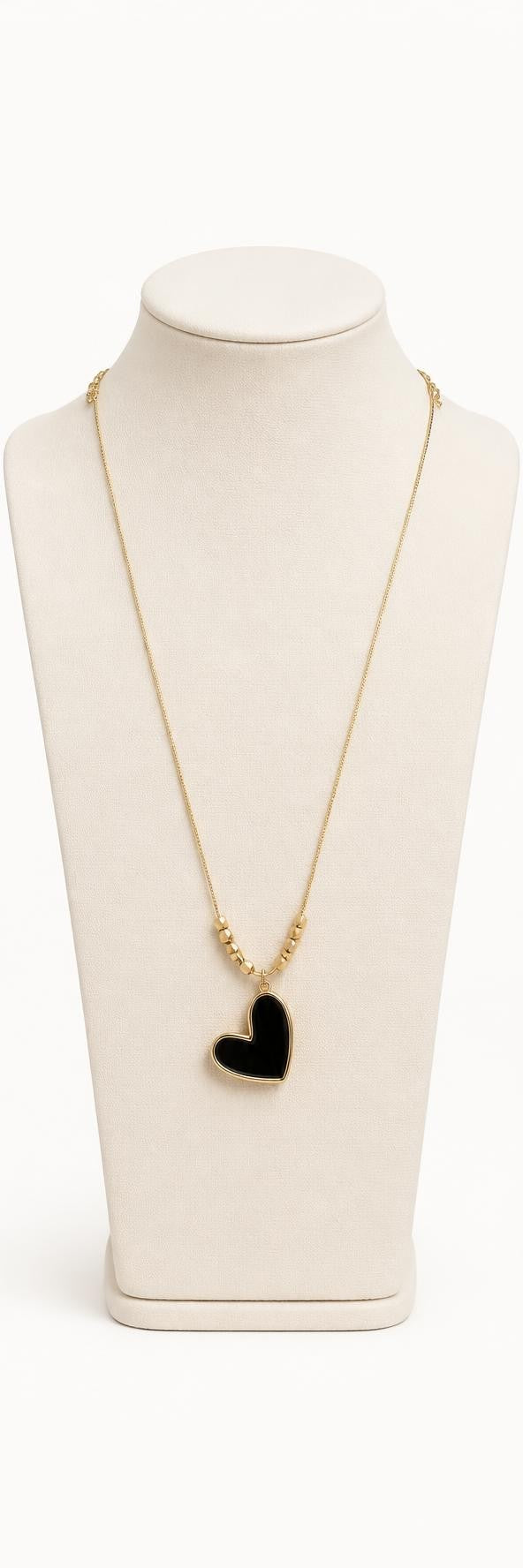 Heart Necklace - Black