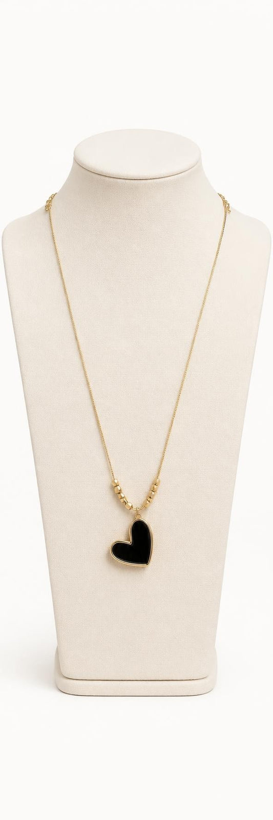 Heart Necklace - Black