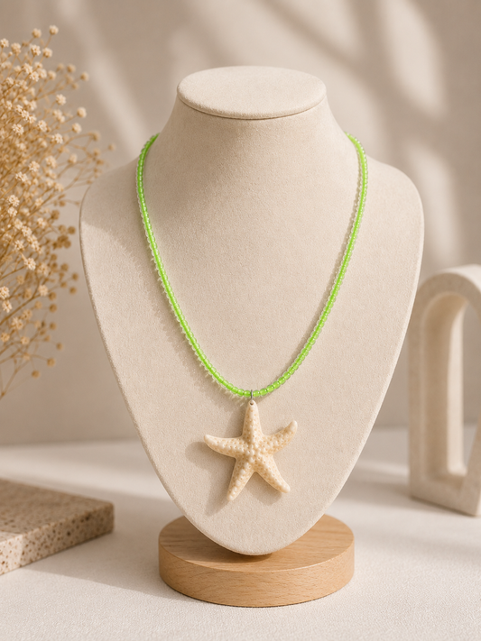 Big SeaStar Light Green - Necklace