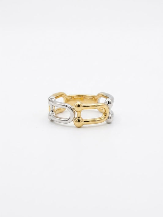 Silver & Gold - Ring (free size)2