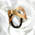 Elegant Gold Metallic Hair Scrunchies - 2