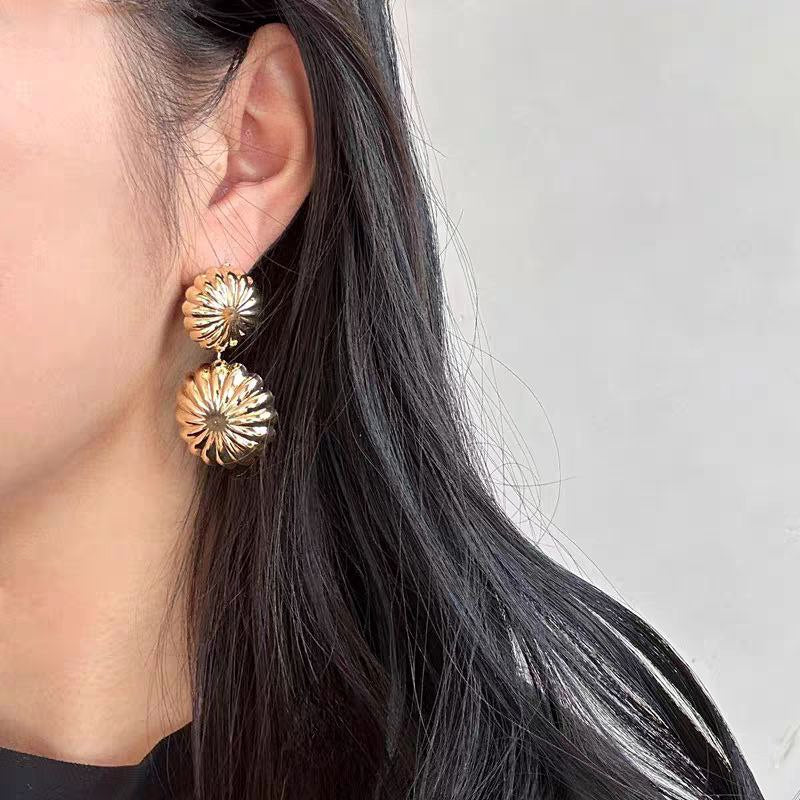 Double Round Earring