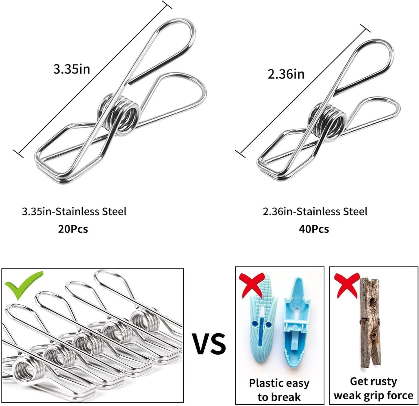 Clothes Heavy Duty Metal Clothes Clips