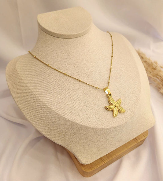 Star Fish Necklace - Gold