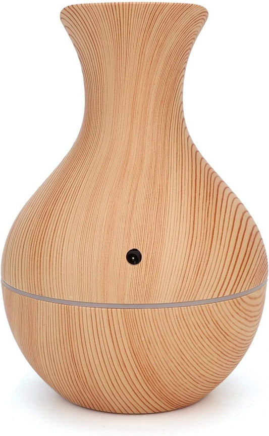 Humidifier Aroma Diffuser with Elegant Wood Design - 300ML - Very Quiet for Office Bedroom - USB Powered 