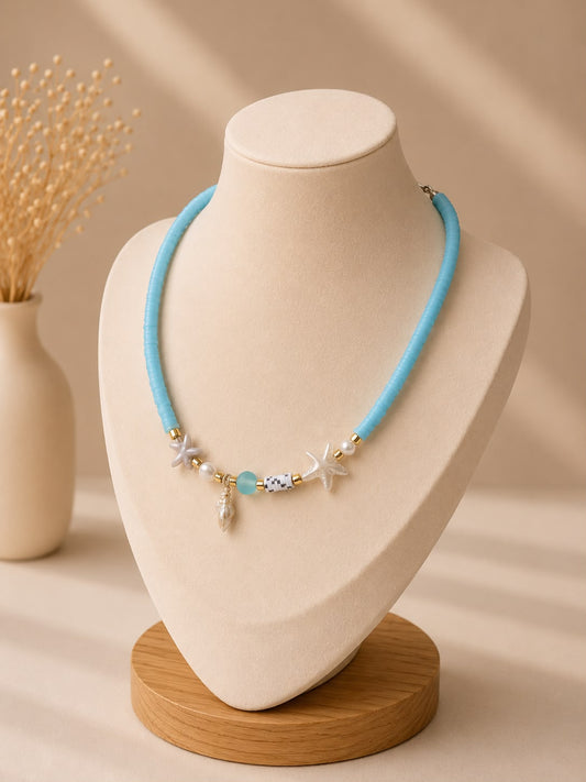 Snail Blue- Necklace