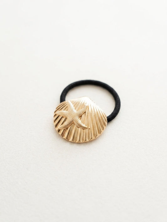 Sea Shell Metalic Hair Scrunchies