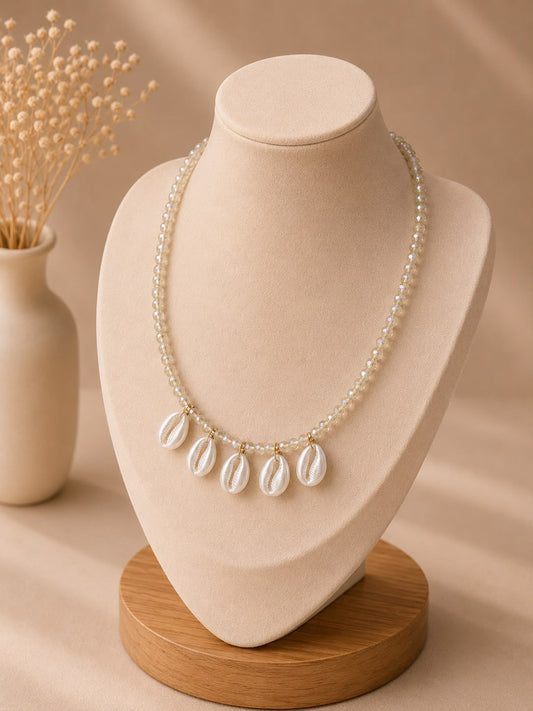Shells  Light Yellow - Necklace
