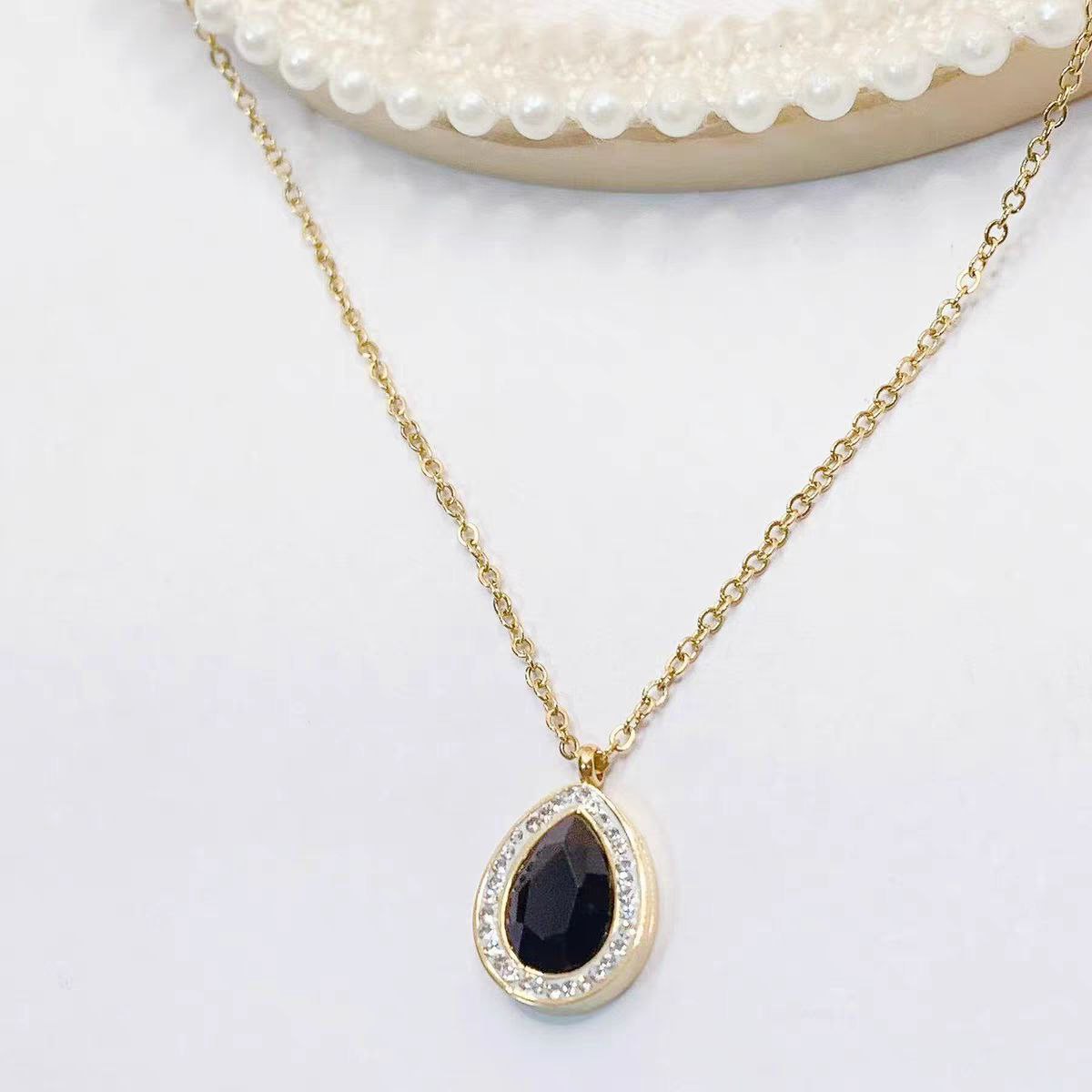 Black stone Necklace