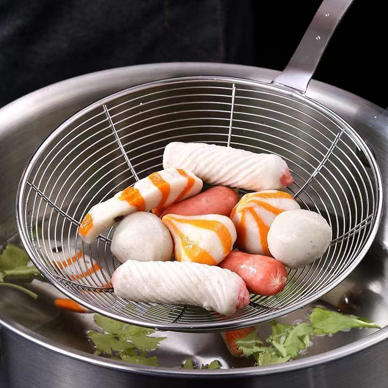 Stainless Steel Wire Skimmer Spoon with Handle