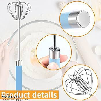 Stainless Steel Egg Whisk Press
