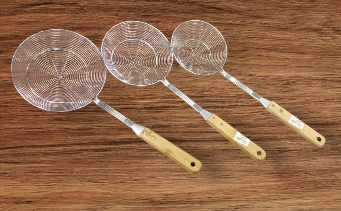 Stainless Steel Wire Skimmer Spoon with Handle