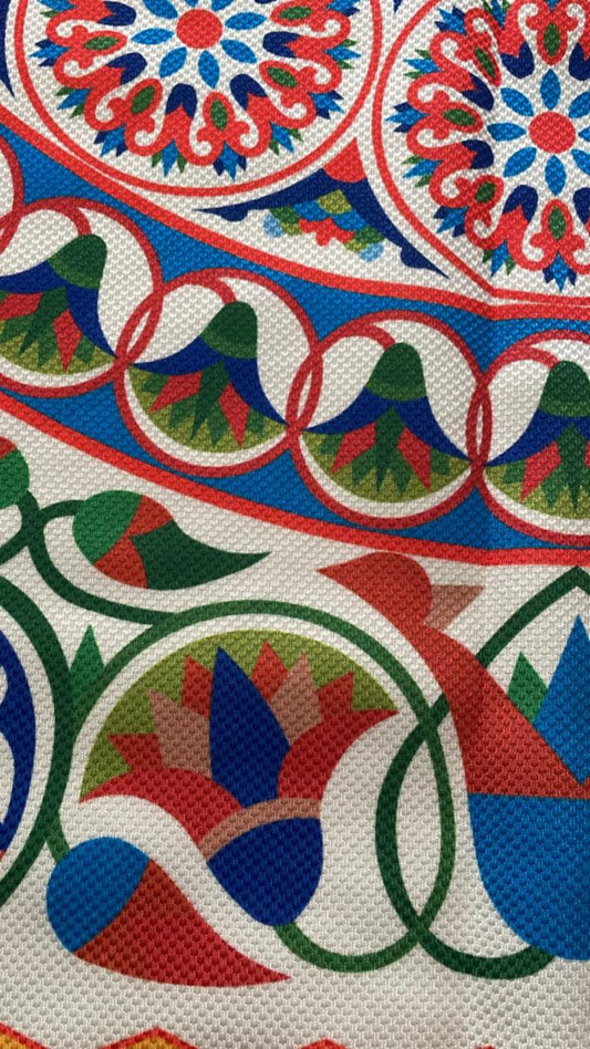 Colorful Mandela Square Tablecloth - Lotus