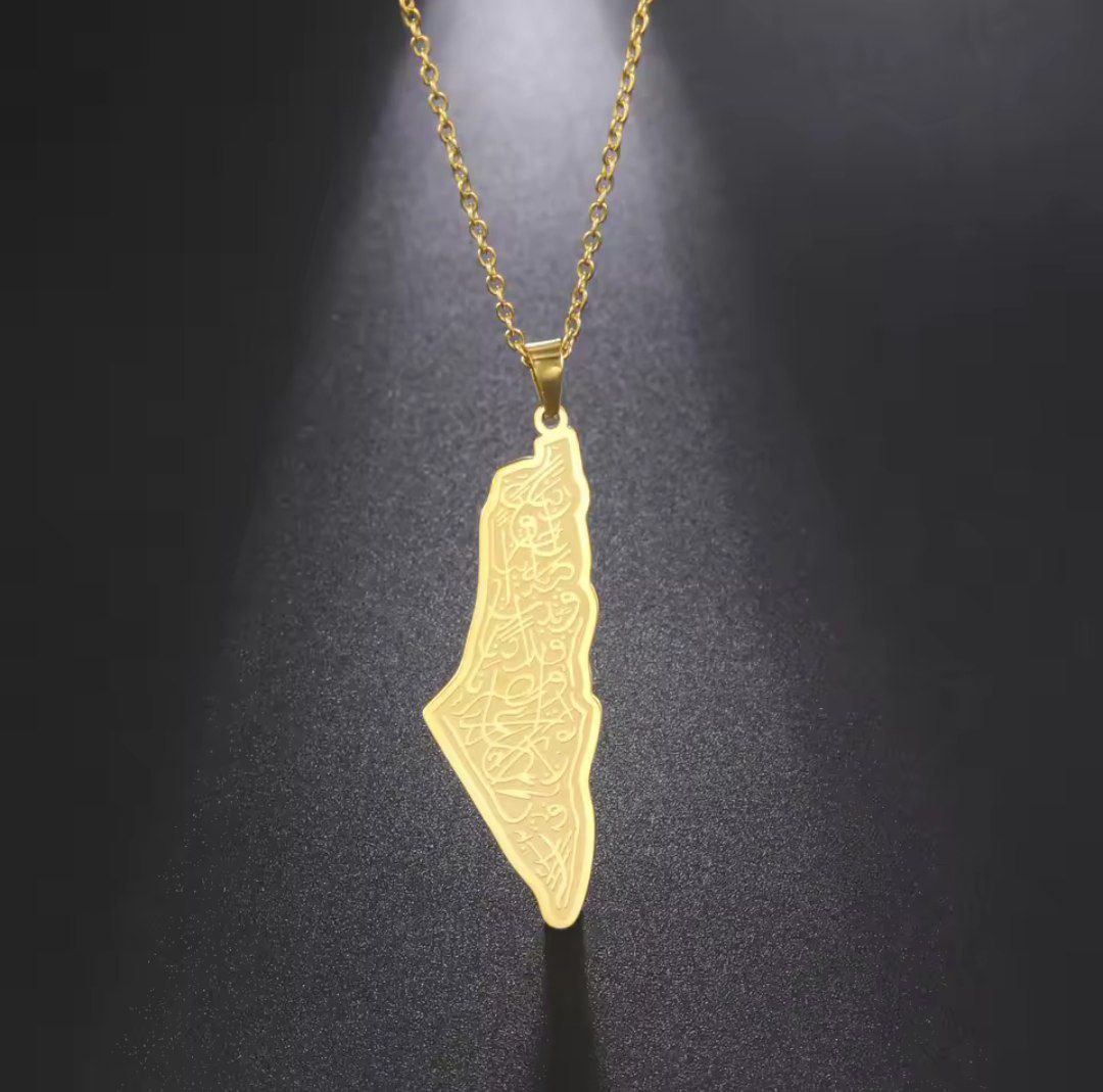 Palestine Map Necklace - الصورة 6