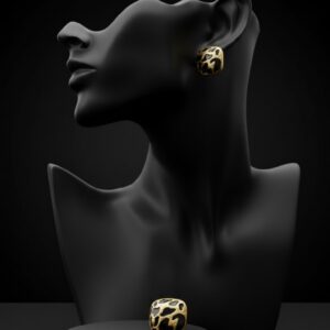 Tiger Gold Plated Earring