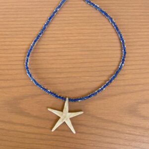 Star Fish Necklace -Blue Beads