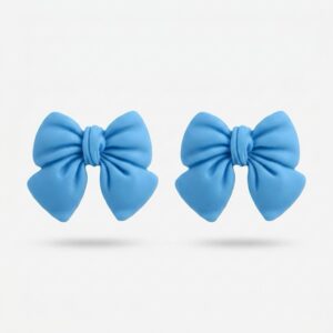 Blue Bow - Earring
